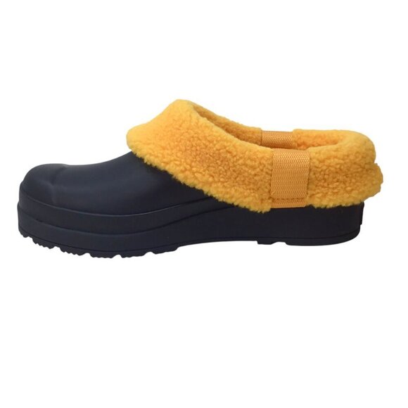Hunter Play Clogs Welly Waterproof Insulated Black Nomad Orange Sz 8 Rain Boots - Picture 6 of 11